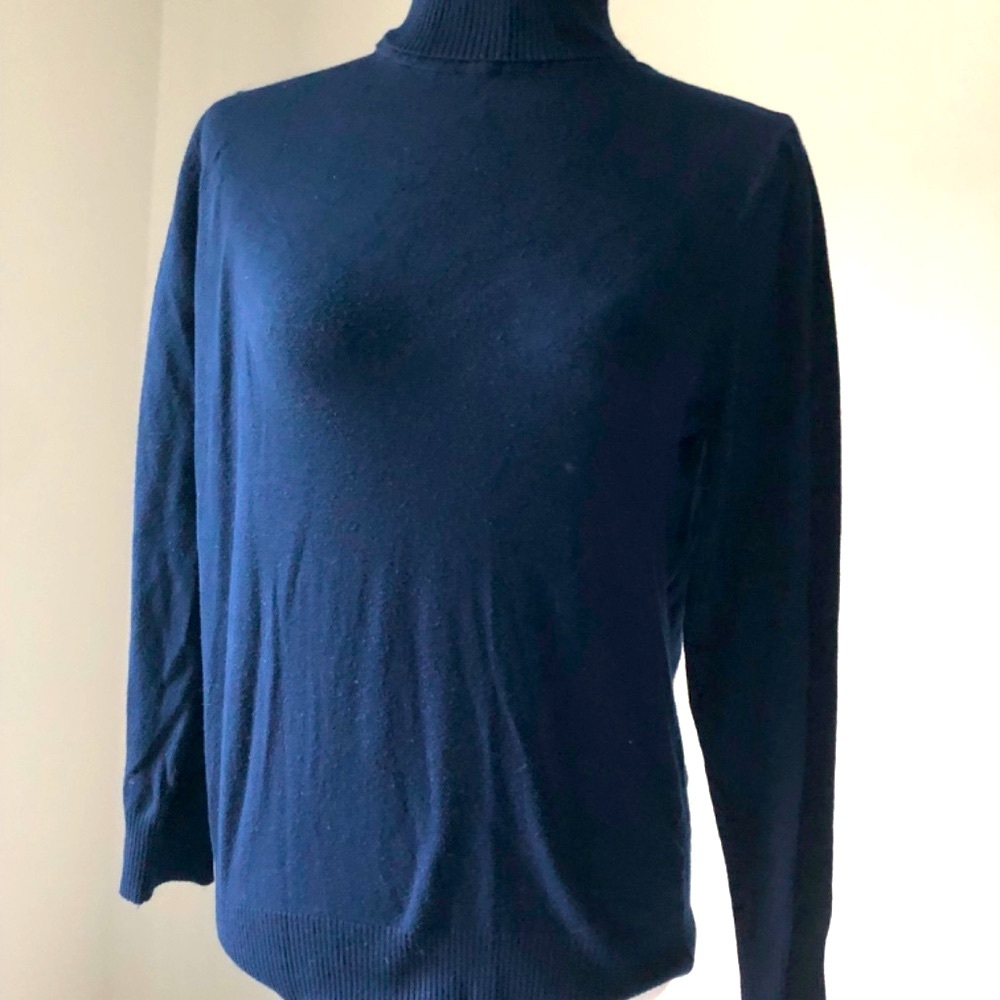 Set of 2 Joseph A. Turtlenecks (Blue & Grey)